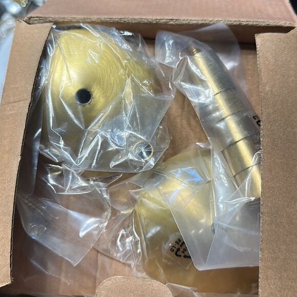 IKEA ISIG Polished Goldtone 5 Arm Candle Holder New in Box - Picture 3 of 3